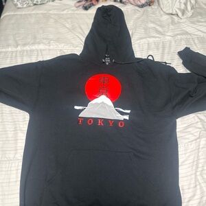 Artist Union Clothing Co Black and Red Graphic Sweater